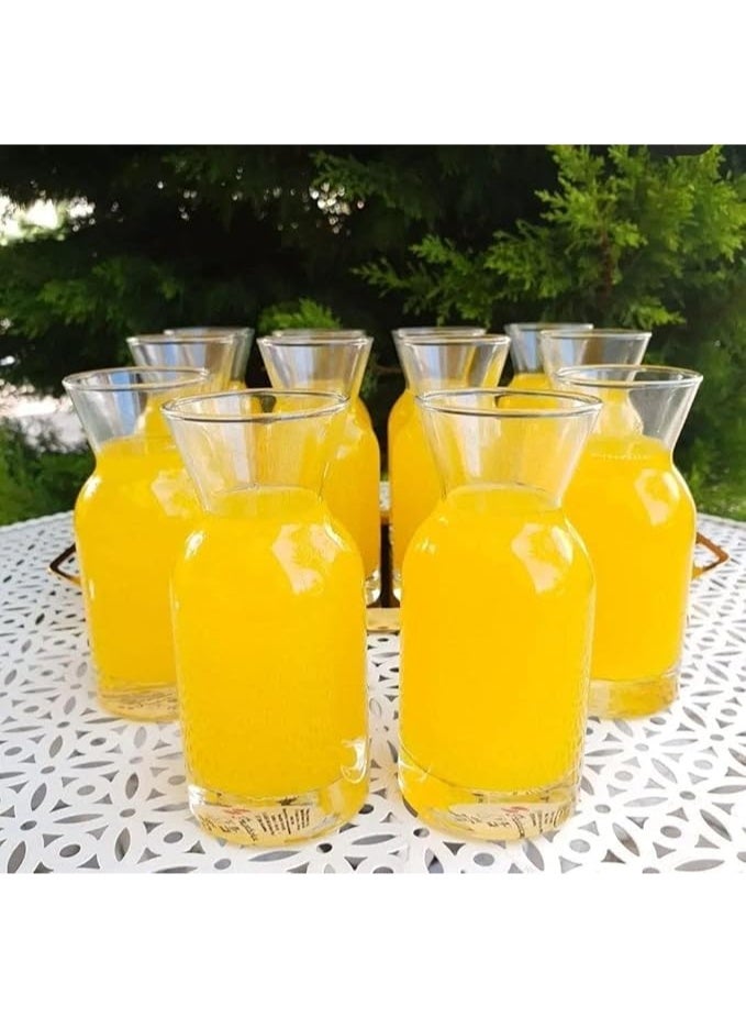 طقم أكواب عصير زجاجية شفافة مكون من 6 قطع، سعة 350 مل، بتصميم عصري أنيق ومتين، مثالي للمشروبات الباردة، للاستخدام المنزلي والحفلات والمقاهي - Image 5